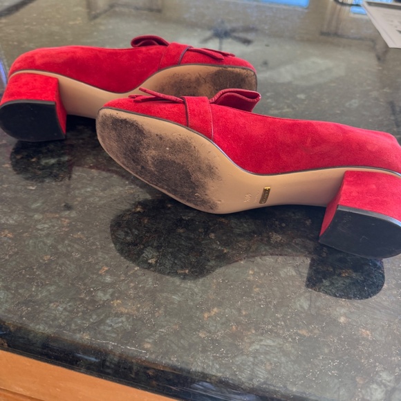 Authentic Gucci Marmont / Double G suede mid heel pumps size 40.5 - Picture 14 of 14